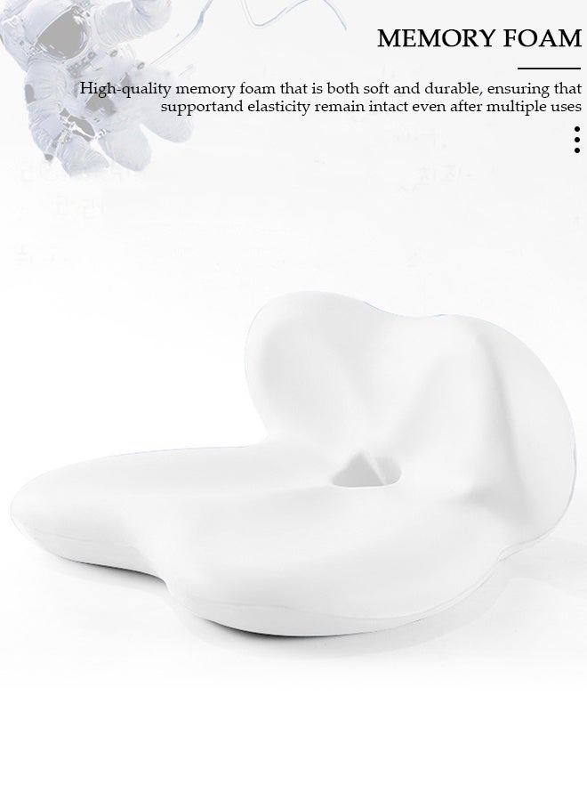 DUNISO Seat Cushion Memory Foam Cushion for Office Chair, Car Seat, Airplane, Bleacher - Sciatica & Hip & Coccyx Pain Relief Desk Chair Cushion for Long Sitting Office Workers, Car Drivers - Image 5